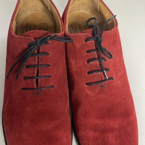 Bowen Of England Red Suede Lace Up Men's Shoes Size UK 9 US 10